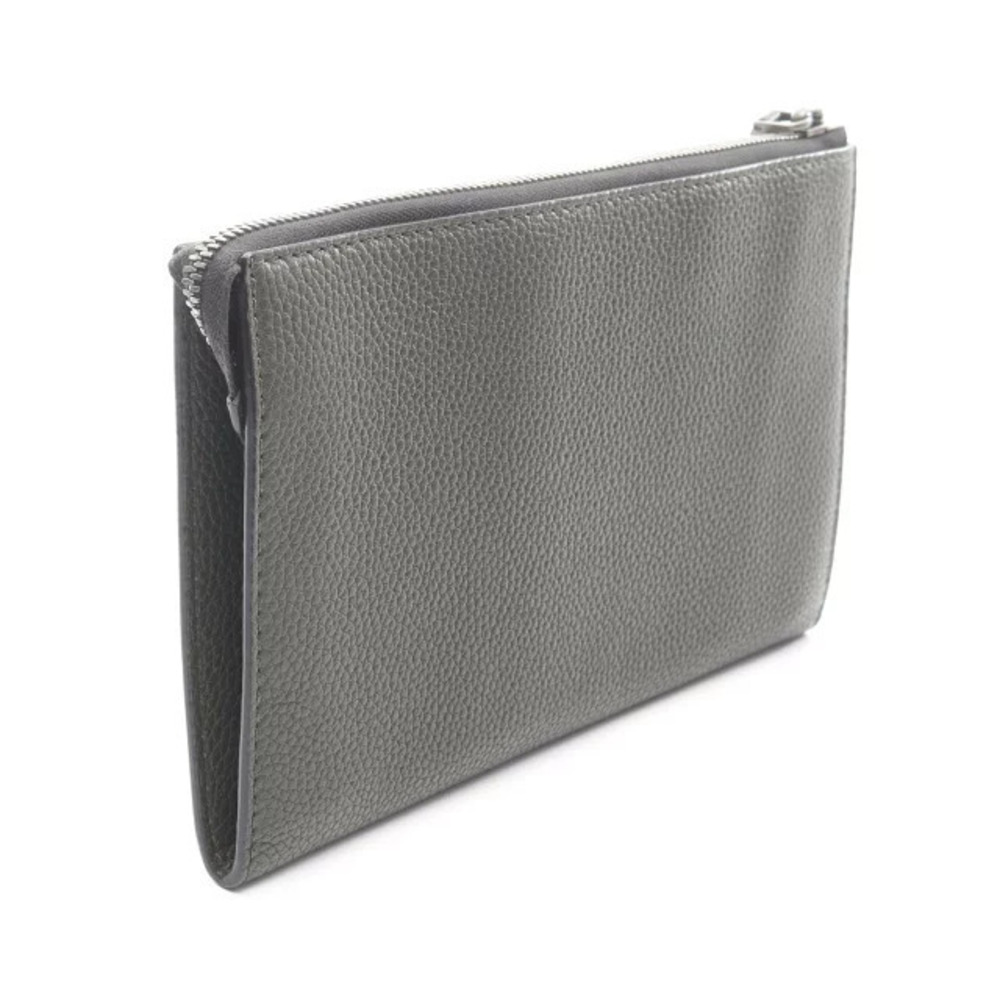 Salvatore Ferragamo green bag leather clutch Green